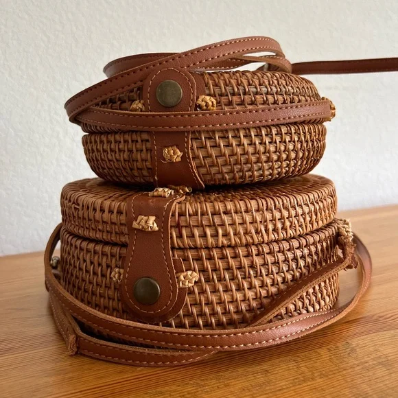 Woven Rattan Bag Set - Picture 1 of 16